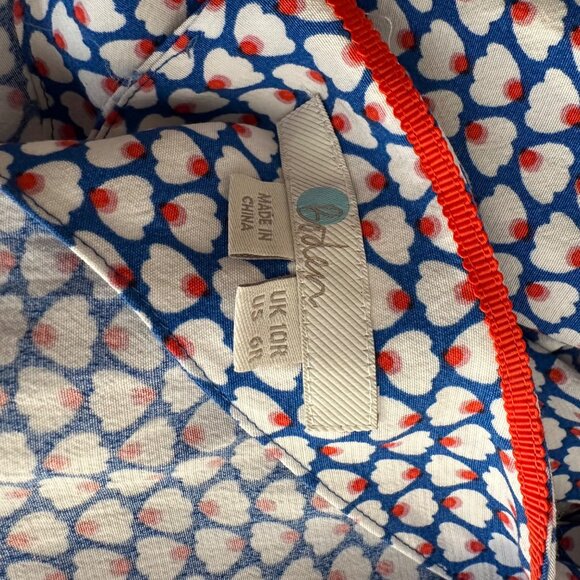 Boden Andrea Patterned Blue and Red Dress - Picture 4 of 5